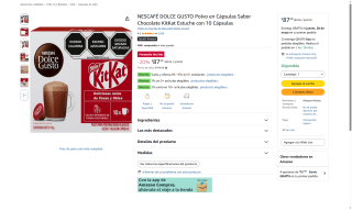 Cápsulas NESCAFÉ KitKat por $87 | Oferta Amazon