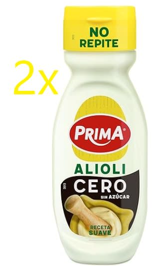 2xPrima Alioli suave Cero, sin azúcares añadidos. 260 ml 3.47€