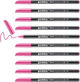 10 rotuladores Edding 1200-009 con Punta de Fibra 1mm en rosa y amarillo por 4.90€