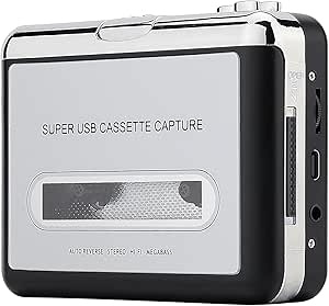 Reproductor de cinta portable captura audio música MP3 vía USB por 17.77€