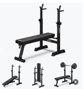 Banco de musculación plegable ZIPRO Core con rack por 49,99€