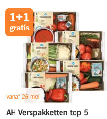 1+1 gratis op AH Verspakketten