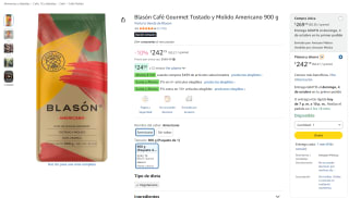 Blasón Café Gourmet Tostado y Molido Americano 900g por $167 en Amazon