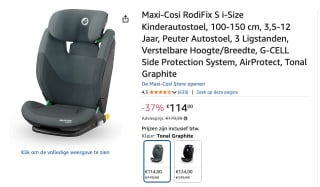 Maxi-Cosi RodiFix S i-Size - Autostoel voor €114 bij Amazon