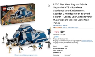 LEGO Star Wars ™ 75435 Slag om Felucia Separatist MTT voor €89,99 bij Amazon