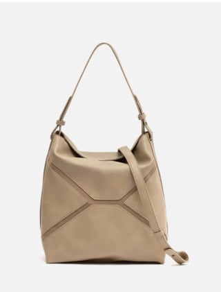 Bolso hobo con asa bandolera extraíble beig por 12€
