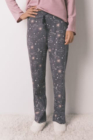 Pantalón largo 100% algodón estampado astral por 11.99€