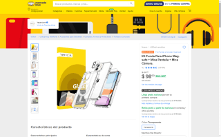 Kit Funda iPhone Magsafe + Mica Pantalla y Cámara por $99 | Mercado Libre