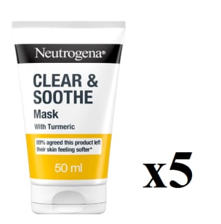 5 x Neutrogena Soothing Clear Mask 50ml mascarilla facial calmante con cúrcuma 19.95€
