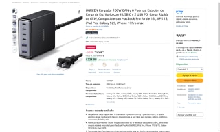 Estación de Carga UGREEN 100W GaN por $669 | Oferta Amazon