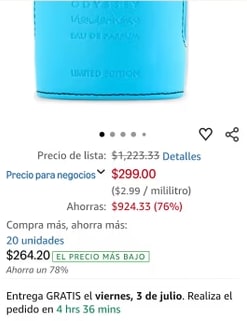 Armaf Odyssey Mandarin Sky 100ml por $299 | Oferta Amazon
