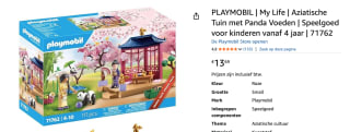 PLAYMOBIL My Life PROMO Aziatische tuin met panda voor €13,69 bij Amazon