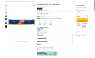 Barilla Espagueti Rigatti 200g por $8 | Oferta Amazon