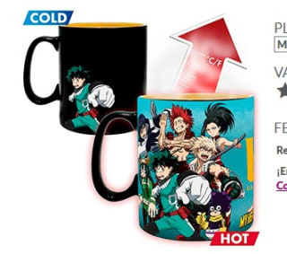 Taza Termosensible My Hero Academia: Grupo 460ml por 4.99€