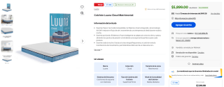 Colchón Luuna Cloud Matrimonial por $5,499 | Oferta Walmart