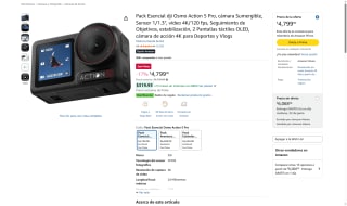 Cámara DJI Osmo Action 5 Pro por $4,799 | Oferta Amazon