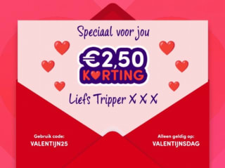 €2,50 éxtra korting op alle deals bij Tripper