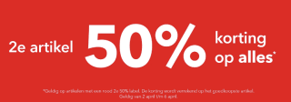 50% korting op het 2de artikel bij Scapino