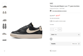 Tenis Blazer Low 77 Piel por $880 | Oferta Liverpool