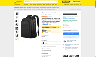 Mochila Matein 35L por $229 | Oferta Mercado Libre