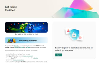 Certificcado Fabric o SQL Gratis | Microsoft