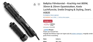 BaByliss Shape & Smooth Föhnborstel voor €22,90 bij Amazon