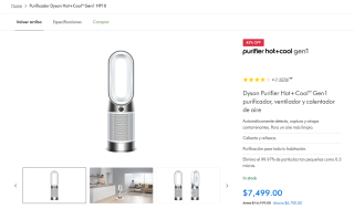 Dyson Purifier Hot+Cool Gen1 HP10 Purificador por $7,499