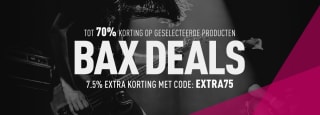 7,5% extra korting op geselecteerde sale van Bax Music