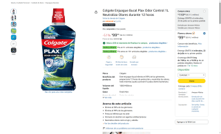 Enjuague Bucal Colgate Plax 1000ml por $69 | Oferta Amazon