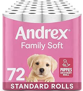 Andrex Family Soft Toilet Rolls Bulk Pack – 72 Rolls for £25.64 (Amazon S&S Deal)