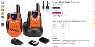 Retevis RT-602 Walkie Talkies voor kids voor €12,34 bij Amazon