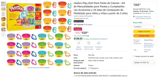 Play-Doh Pack Fiesta 24 Colores por $388 | Amazon