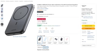UGREEN 10000mAh Power Bank Inalámbrico PD 20W por $558 en Amazon