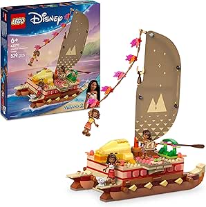 LEGO Disney Princess Canoa de Aventuras de Vaiana Barco de Juguete por 35,98€