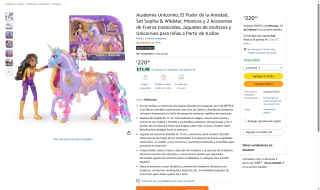 Set Muñeca Sophia y Unicornio Estrella por $220 | Amazon