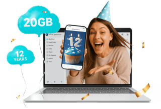 20GB cloud opslag gratis voor 12 jaar bij pcloud
