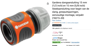 GARDENA Slangstuk 1/2" - 5/8" voor €1,82 bij Amazon
