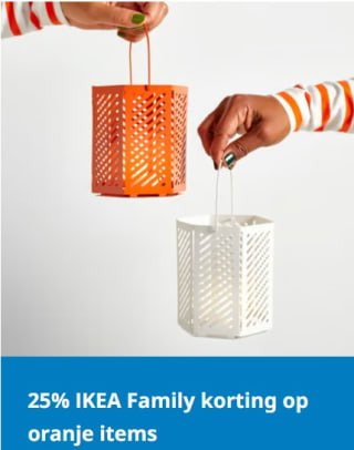25% IKEA Family korting op oranje items (alleen in de winkels van 21 t/m 27 april)