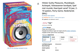 Jumbo - Hitster - Guilty Pleasures voor €16,24 bij Amazon