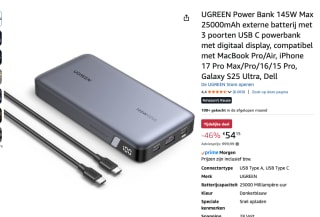 UGREEN Power Bank 145W Max 25000mAh voor €54,15 bij Amazon