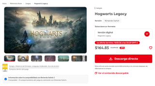 Hogwarts Legacy por $165 | Oferta Nintendo eShop