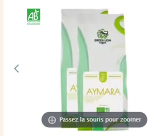 Lot de deux paquets de café en grain - Aymara Bio - GREEN LION COFFEE à 48,40€