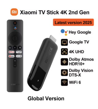 Xiaomi TV Stick 4K 2nd Gen Google TV WiFi 6 por 37.39€