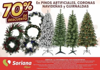 70% en Pinos y más Navideño en Soriana Hiper