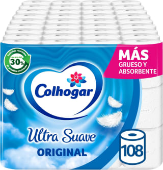 108 rollos Colhogar Ultra Suave Original de 2 capas por 19.77€