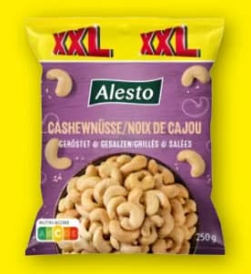 Sachet de Noix de Cajou Grillées Salées - 250 g Alesto à 2,35€