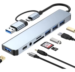 Hub USB C 8 en 1 por $97 | Oferta Mercado Libre