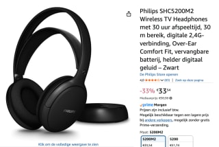 Philips SHC5200M2/12 koptelefoon voor €33,54 bij Amazon