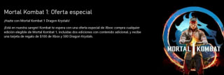 Tarjeta de Regalo de $100 Comprando MK1 | Xbox Store
