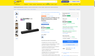 Barra de Sonido LG SH5A 4.1 canales por $3,125 | Mercado Libre (MP)